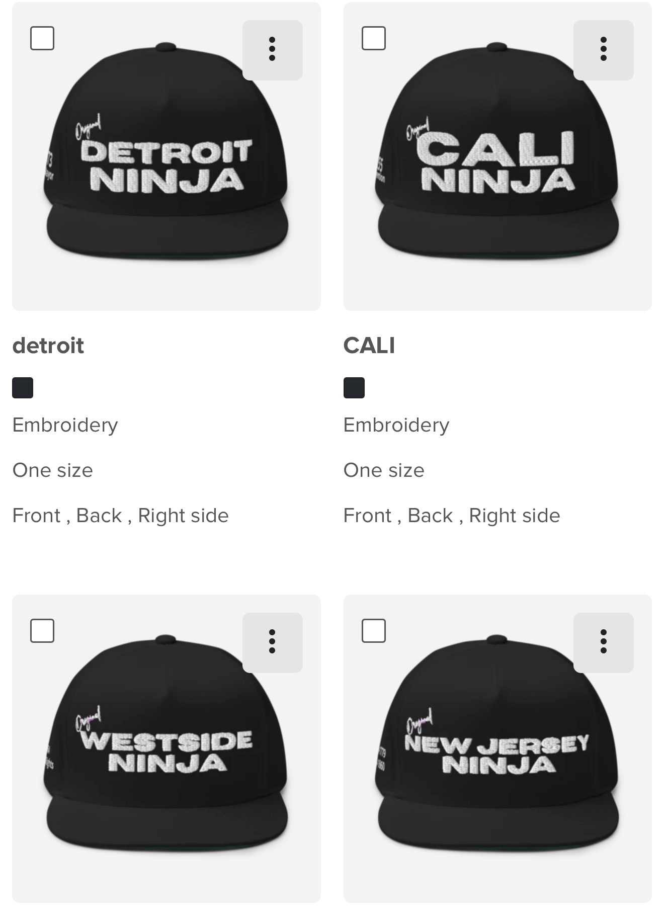 Detroit · Cali · Westside · New Jersey