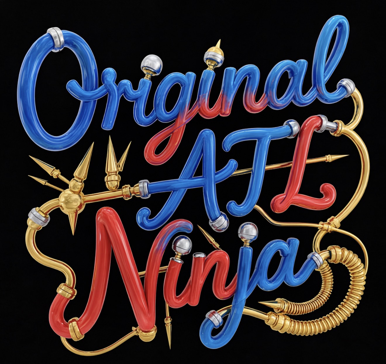 Original ATL Ninja Tee print detail
