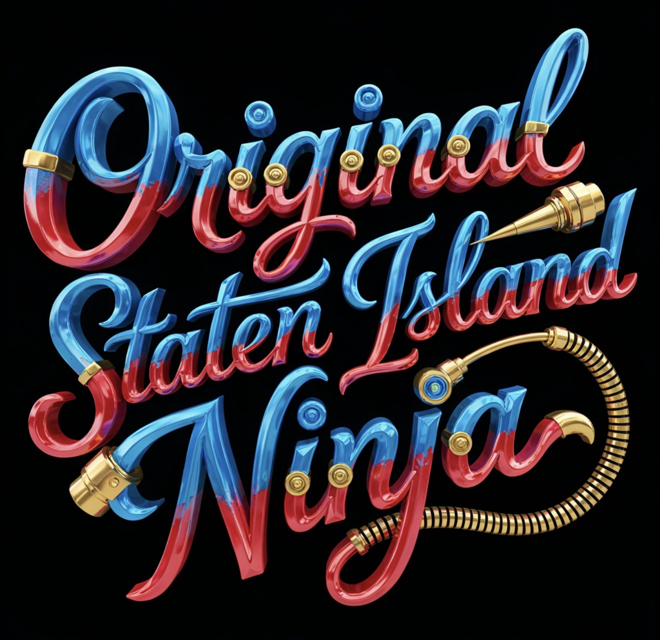 Original Staten Island Ninja Tee print detail
